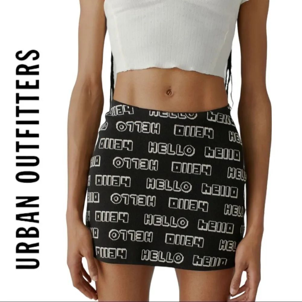 NEW Urban Outfitters UO Alice "Hello" Black Scoop-Waist Mini Skirt S M L